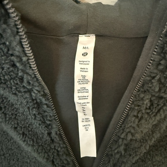 Lululemon Scuba Textured Sherpa Half-Zip Fleece Hoodie - Size M/L - Picture 7 of 10